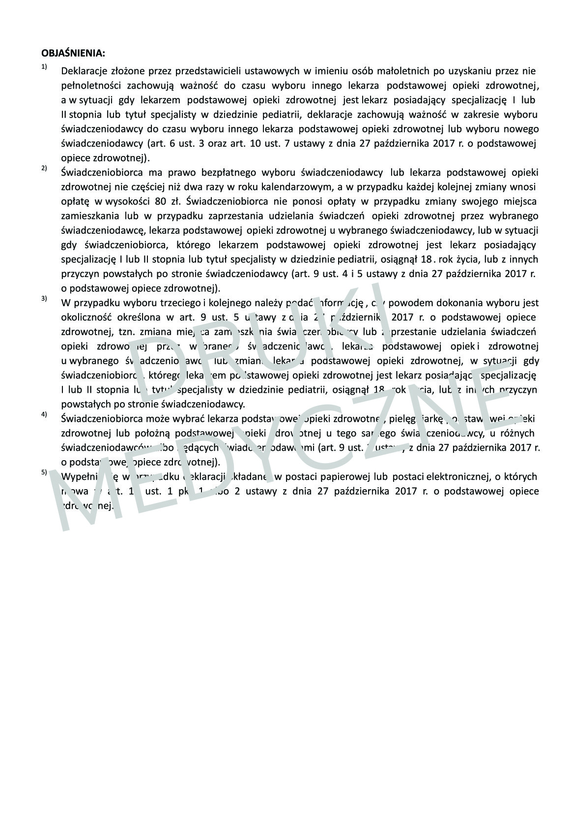Deklaracja wyboru lekarza POZ - wyboru świadczeniodawcy - obrazek 3