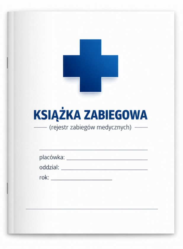 książka zabiegowa A4 druk medyczny ewidencja zabiegów i leków